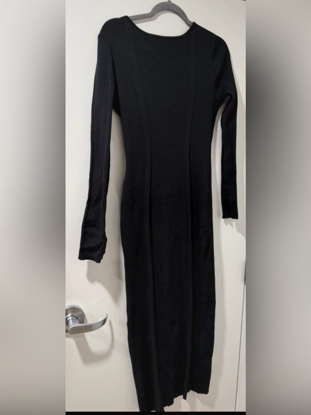 Black Long Sleeve Maxi Bodycon Dress
